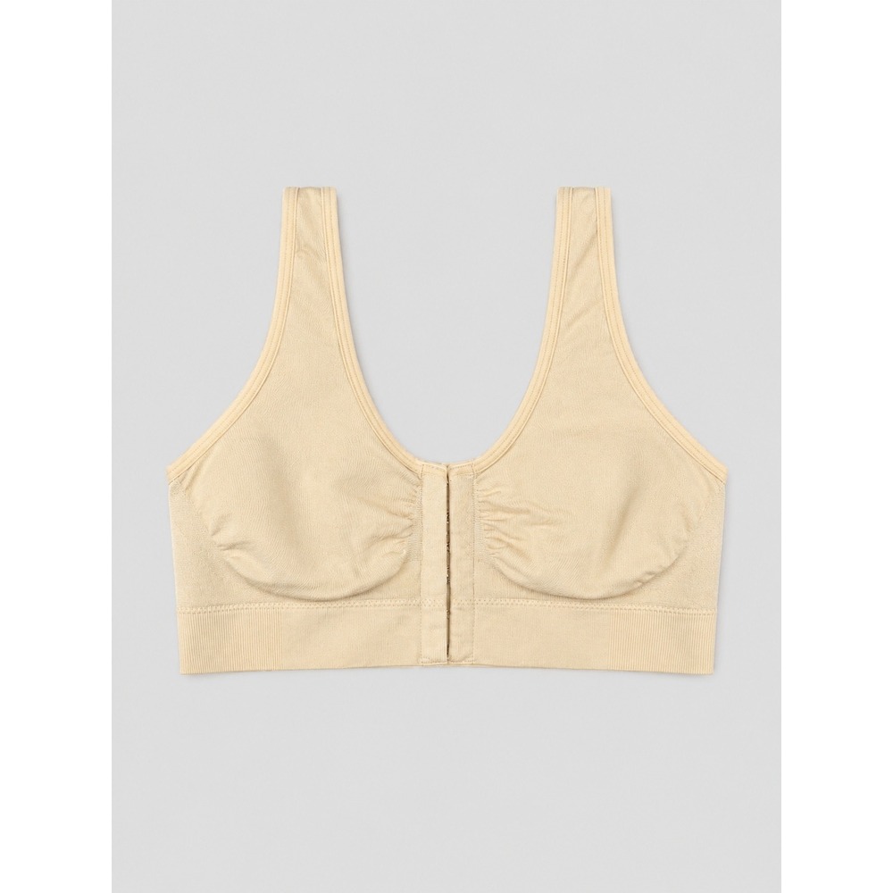 Wacoal 835475 Front Close Wireless Bra Beige Nude Size US 34 Hook Eye Bralette